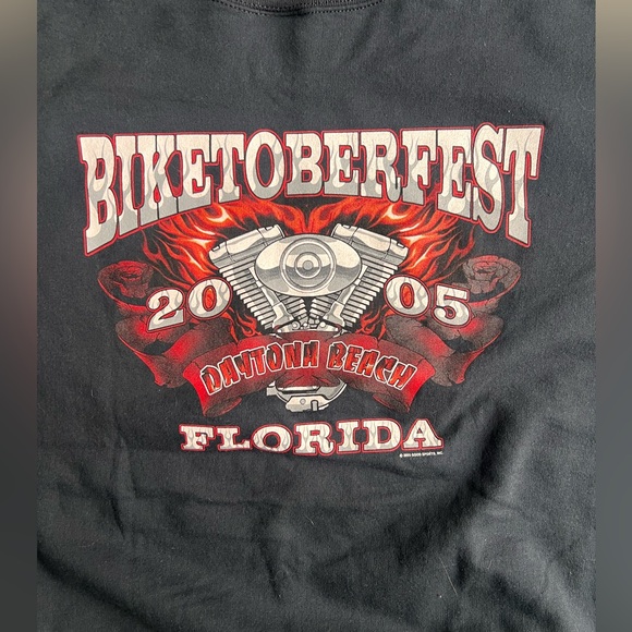 Y2K 2005 Biketoberfest black crewneck sweatshirt size 2XL - Picture 3 of 5